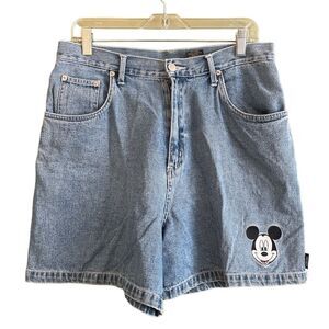 VTG Mickey Unlimited Jerry Leigh Disney Denim Shorts High Rise Waist Sz 13